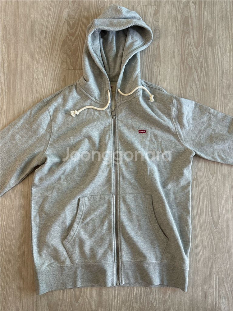 [Levis] 남녀공용 스몰로고 기모 후드집업 (M)--1