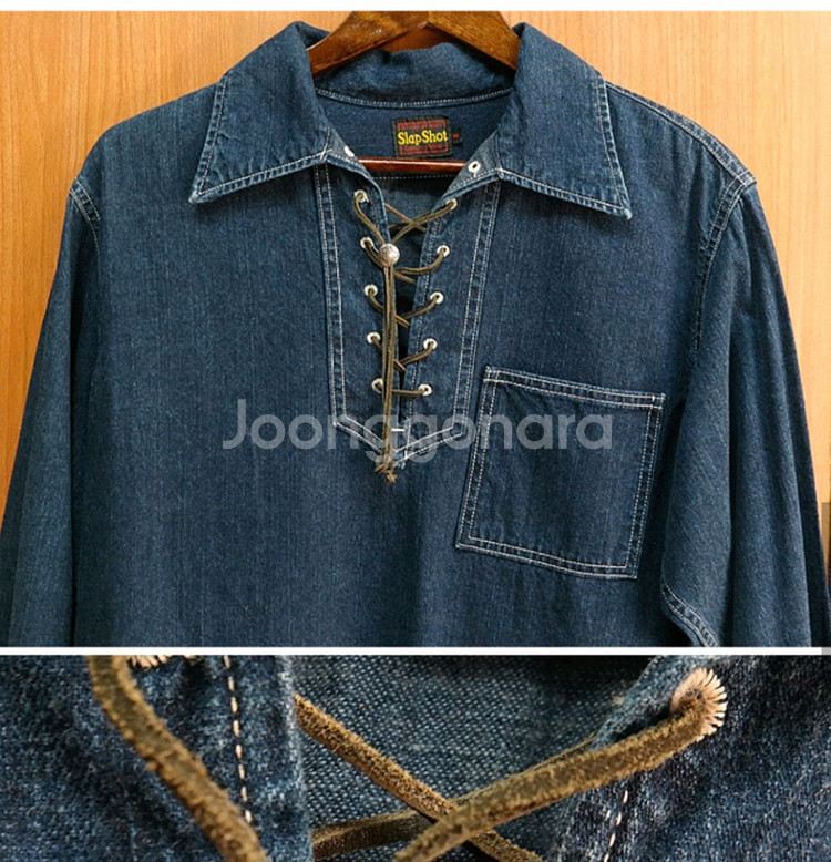 일본판 90S 아메카지 풀오버 워크데님--2