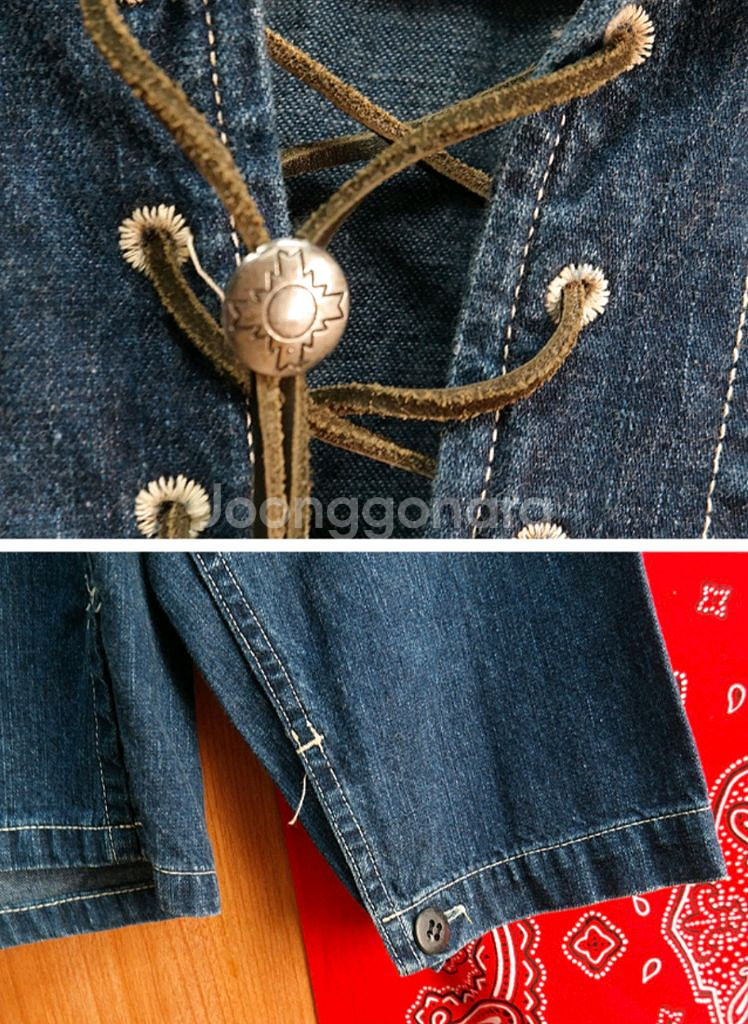 일본판 90S 아메카지 풀오버 워크데님--3