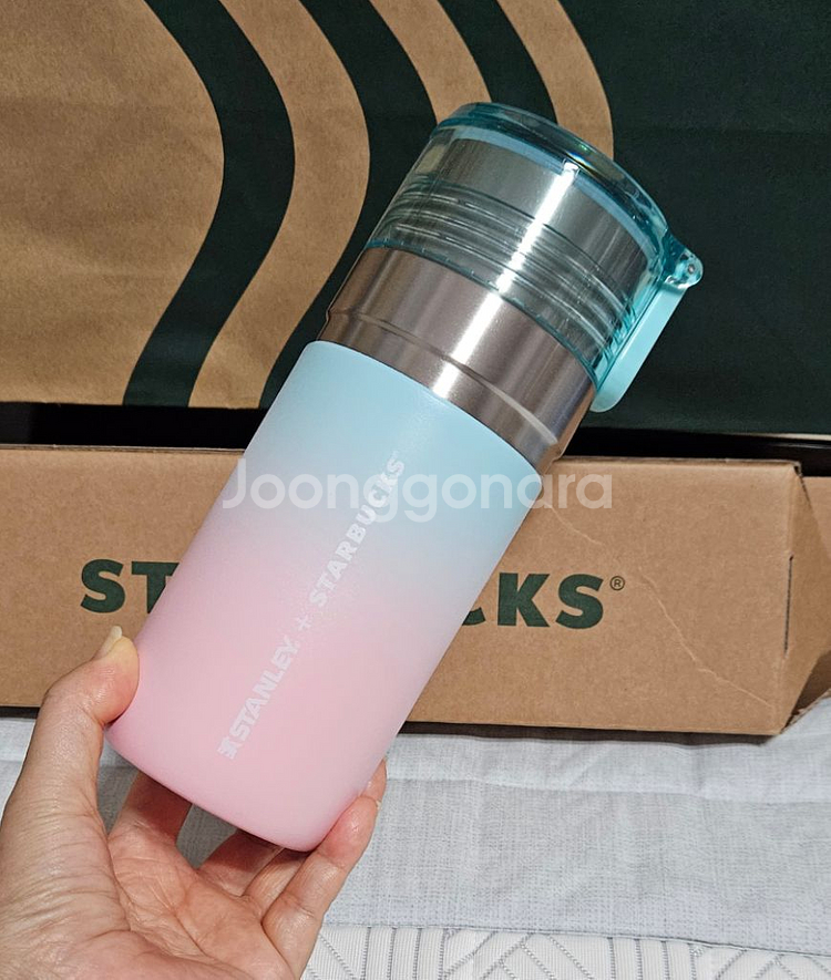 새상품>스타벅스SS 서머 하이드아웃 통가보온병 텀블러--0