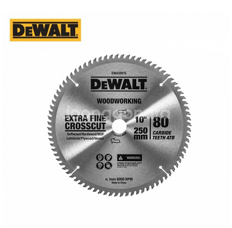 디월트 250mm 10인치 80T 목공용 원형톱날--0