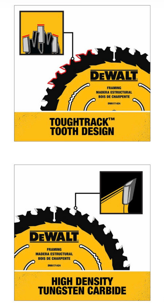 디월트 원형톱날 6인치 1/2인치 1824 톱니 목재--1