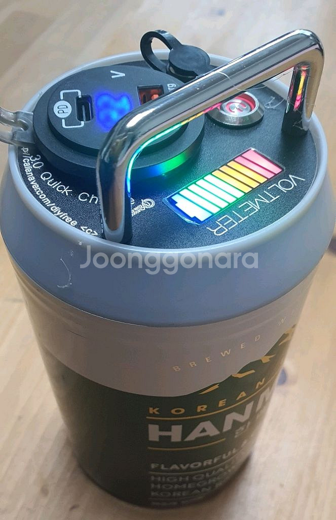 캠핑 갬성 맥주캔 파워뱅크 맥뱅(12.6V 12A)--2