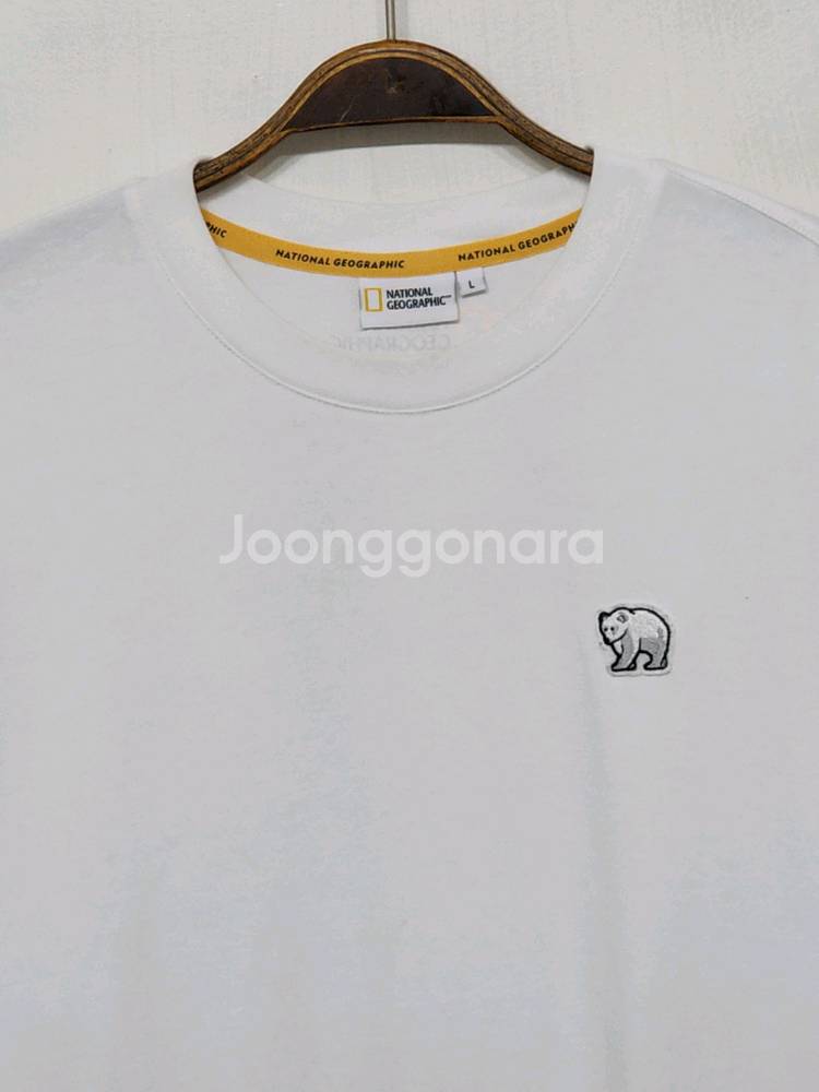 (XL) 내셔널지오그래픽 반팔티 화이트 북극곰 티셔츠--1
