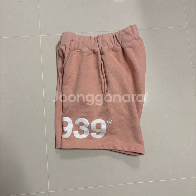 정품 아카이브 볼드 939 핑크 스웻팬츠 버뮤다 반바지--4