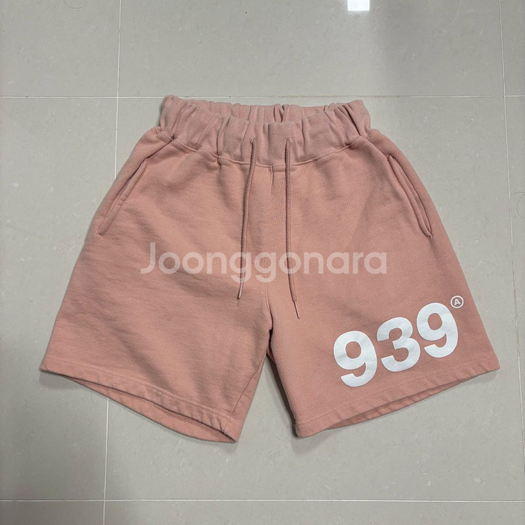 정품 아카이브 볼드 939 핑크 스웻팬츠 버뮤다 반바지--3