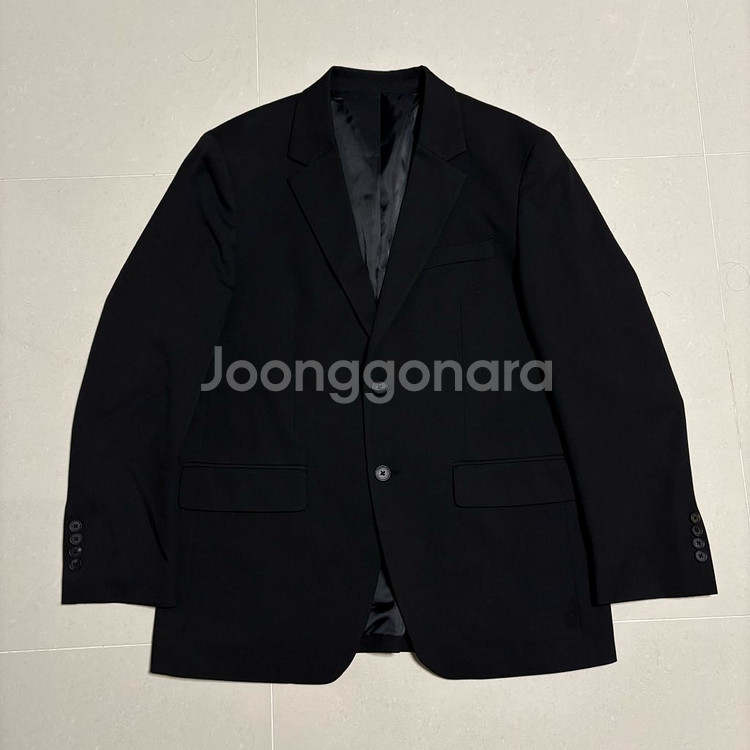 정품 무신사스탠다드 릴렉스드 베이직 블레이저 블랙 자켓--2