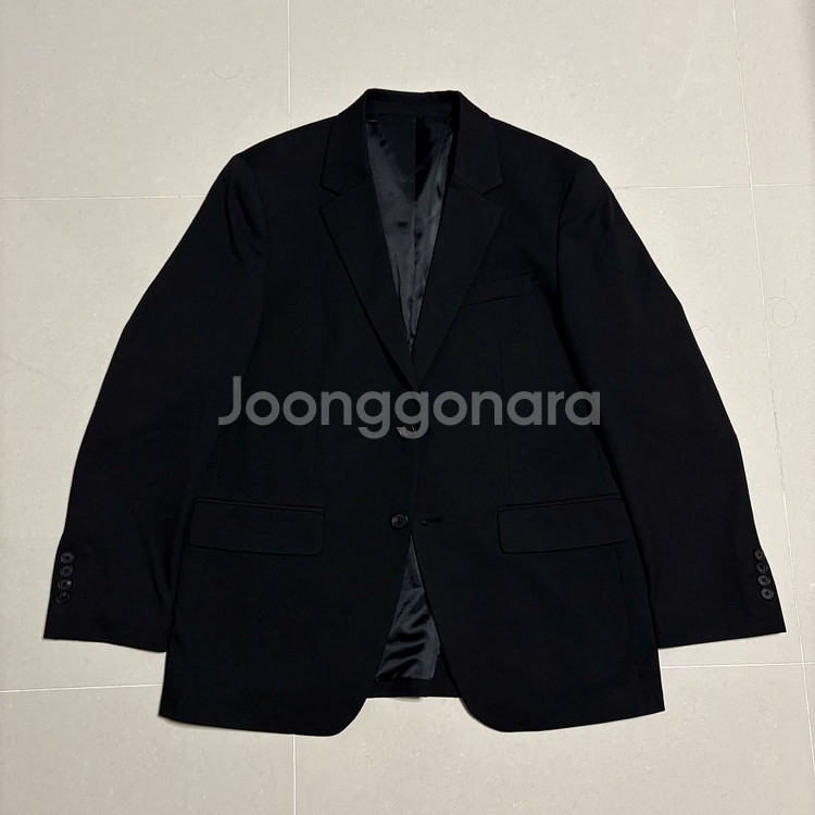 정품 무신사스탠다드 릴렉스드 베이직 블레이저 블랙 자켓--3