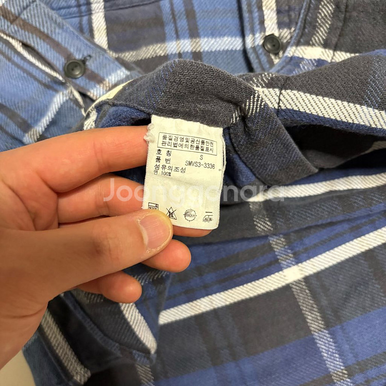 정품 폴로 랄프로렌 네이비 블루 타탄체크 셔츠--6