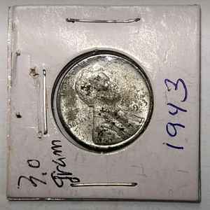 3.0g 희귀동전 미국주화 링컨 스틸WAR 페니1943