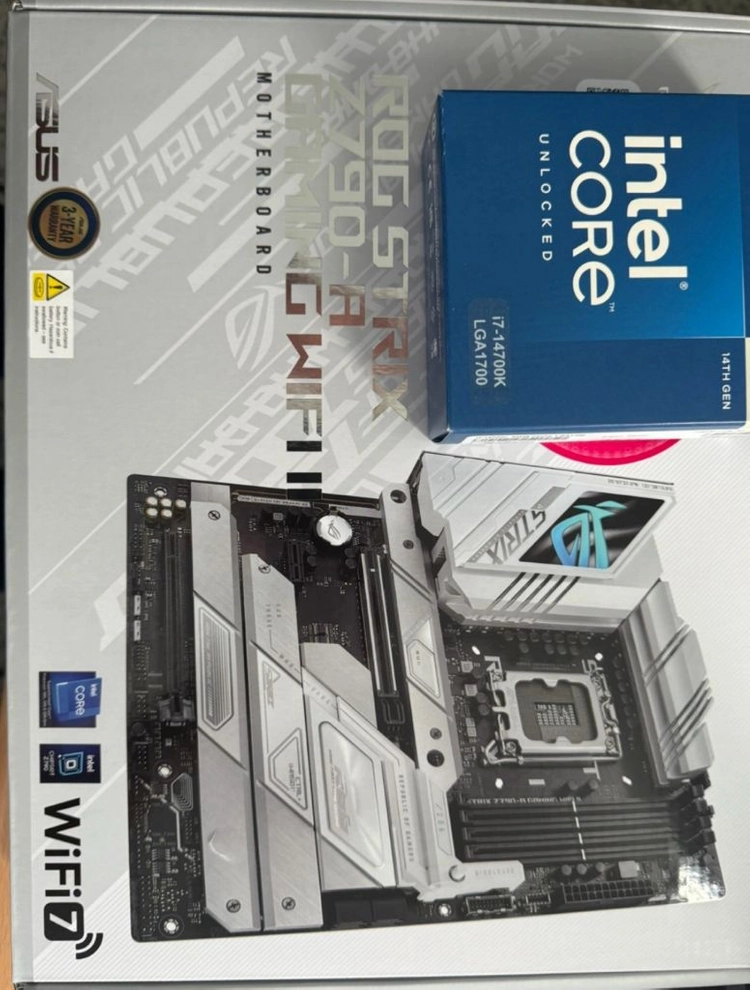 i7-14700k, asusZ790, 수랭쿨러, 램 이미지