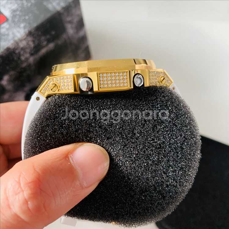 지샥 GA-2100 골드 지르코니아 세팅 시계 커스텀--6