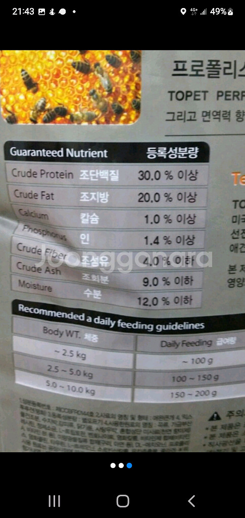 중 대형견사료17kg--2