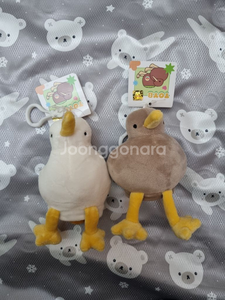 새상품 13cm 반전 키위새 인형 키링 가방고리 세트--0