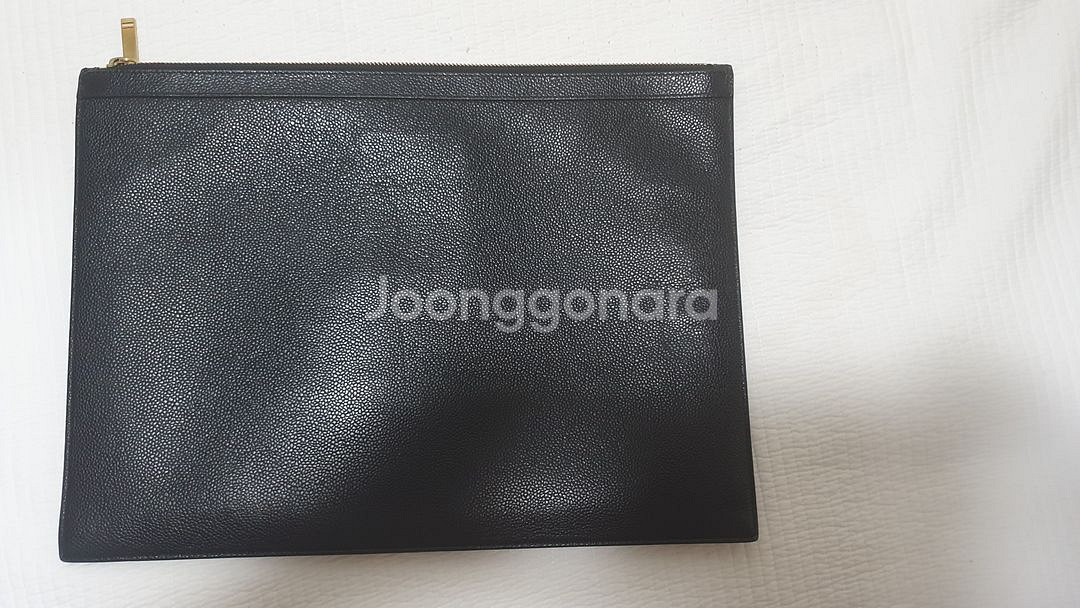 톰브라운 삼선탭 라지 클러치백--5