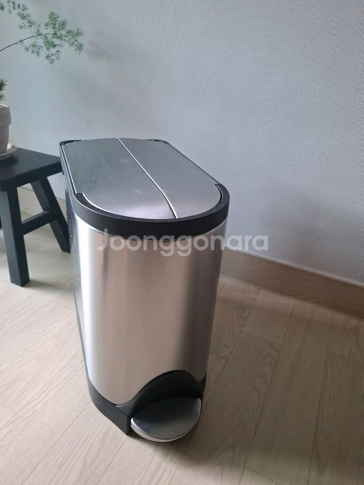 심플휴먼 스텐 버터플라이 10L 휴지통--2