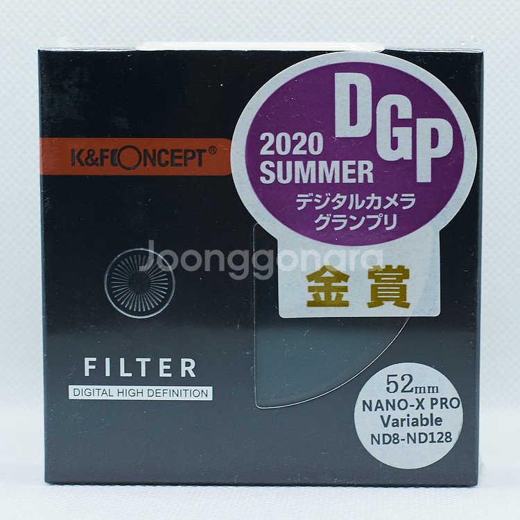 K&F 52mm NANO-X 가변 ND8-128 필터--1