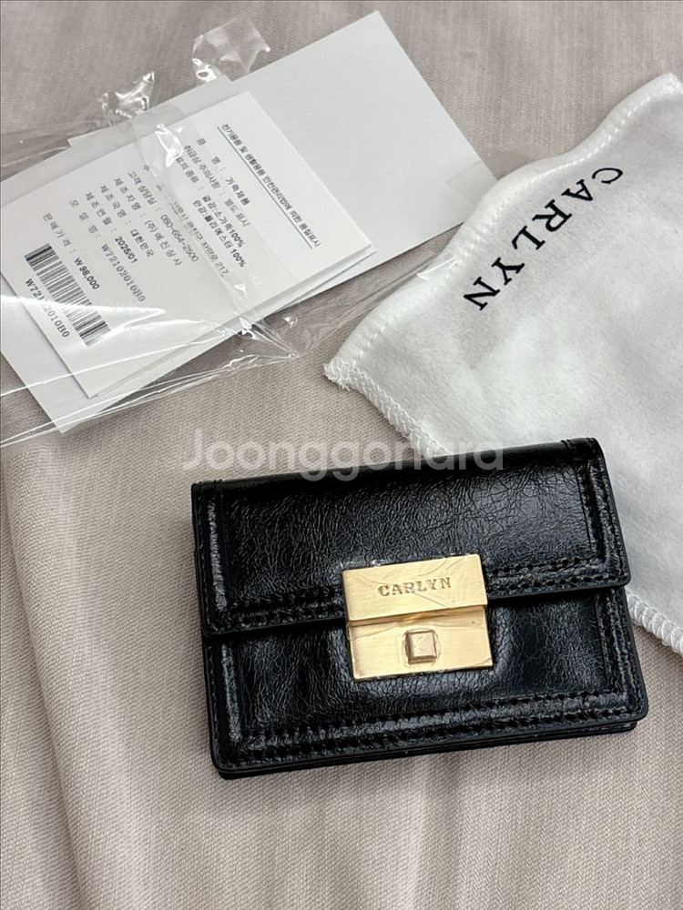 칼린 카드지갑 페이브 블랙 새상품--0