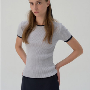 시에 sie 리즈라인 하프 니트 베이비블루 s