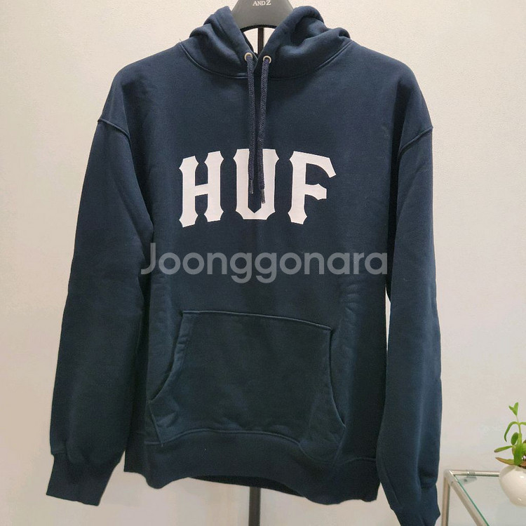 허프 아치 로고 후드티 네이비--0