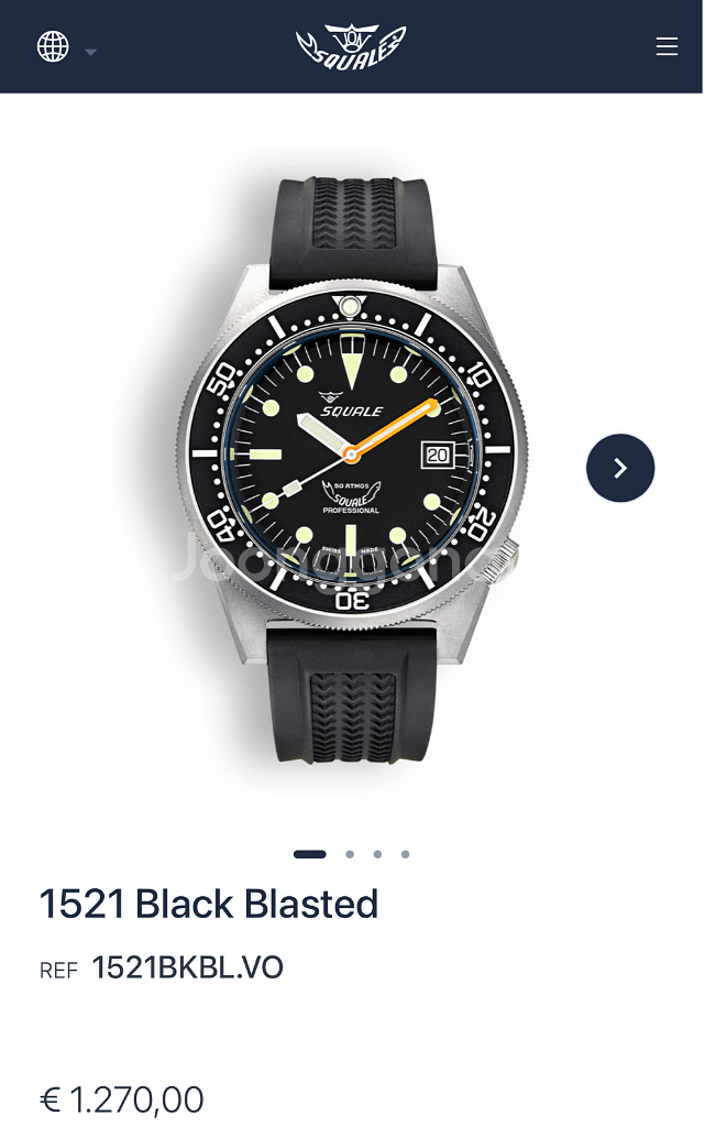 스쿠알레(squale)1521 시계, 미착용--3