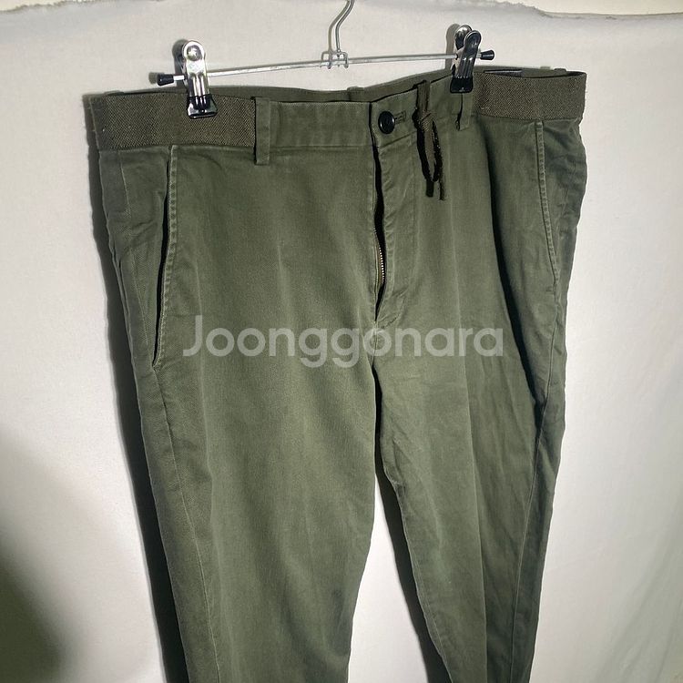 L)유니클로 허리밴딩 면바지 치노팬츠--0