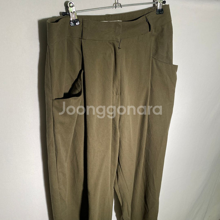 M)여성 와이드핏 투턱 치노팬츠 면바지--0