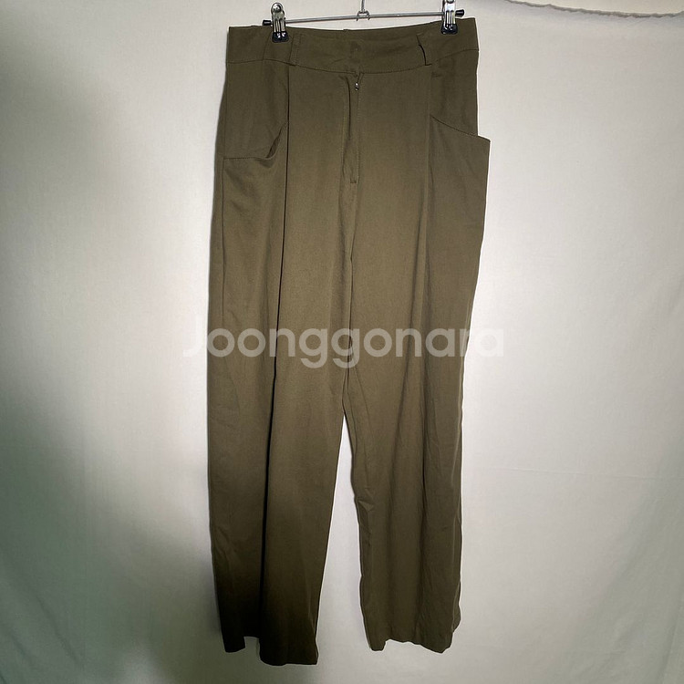 M)여성 와이드핏 투턱 치노팬츠 면바지--1