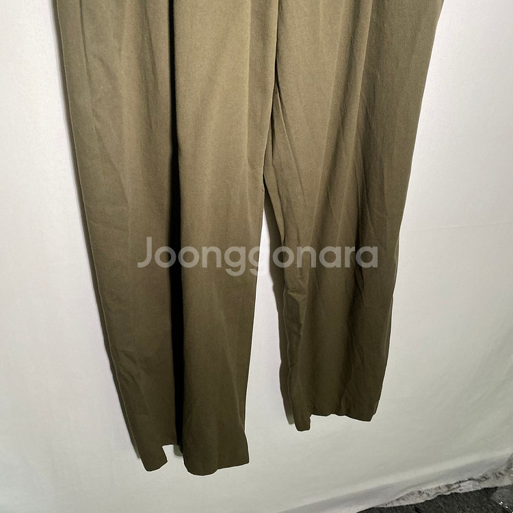 M)여성 와이드핏 투턱 치노팬츠 면바지--7