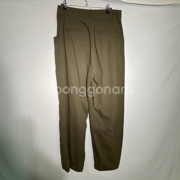 M)여성 와이드핏 투턱 치노팬츠 면바지--4