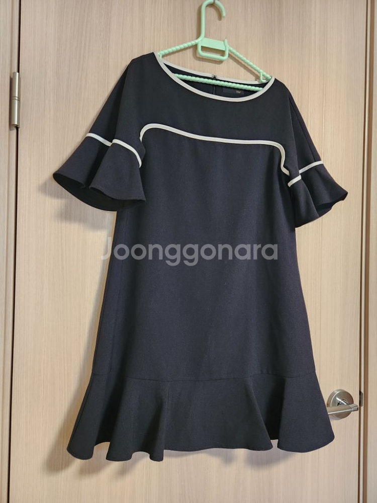 르샵 여자검정반팔원피스 정장원피스--1