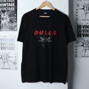 (XL) NBA 엔비에이 반팔 티셔츠 블랙 시카고