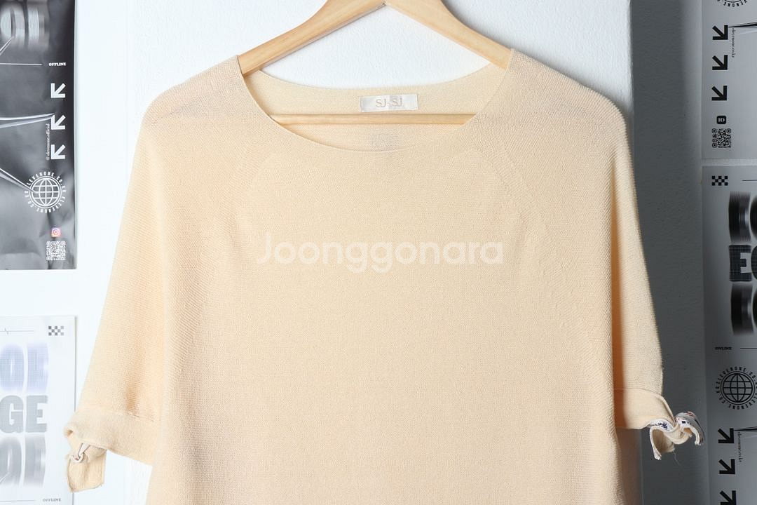 W(F) 브랜드빈티지 반팔 티셔츠 니트 한섬--1