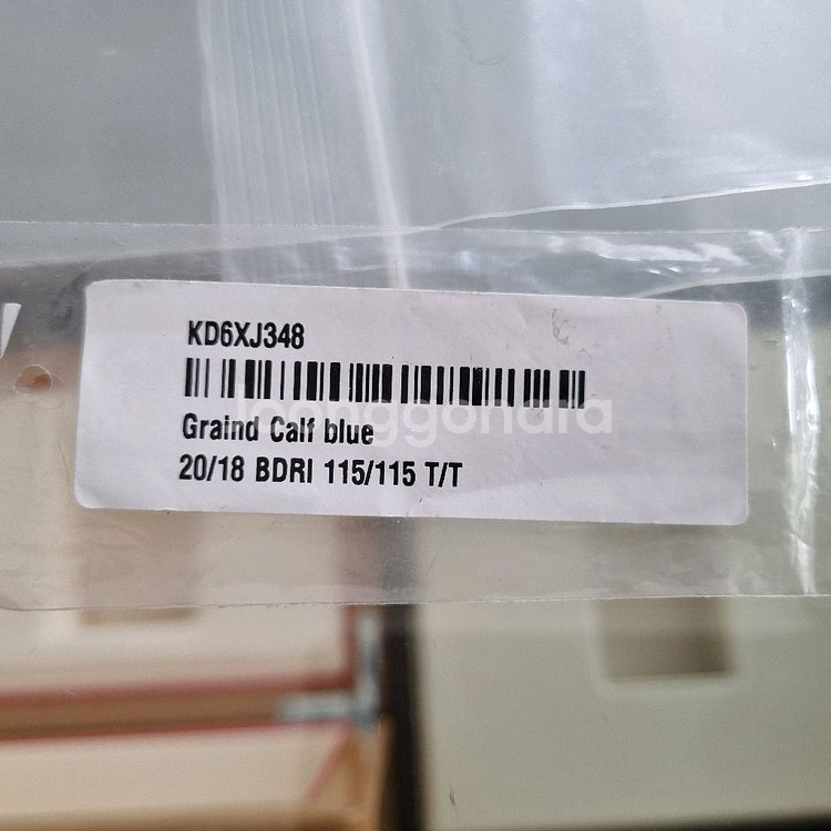까르띠에 롱드솔로 L 로얄 블루 송아지 가죽줄 20mm--3