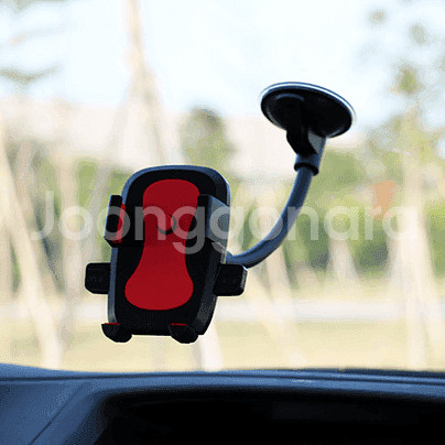 새 빨강색 차량용 흡착형 핸드폰 거치대 운전 앞유리--1