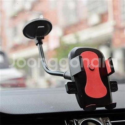 새 빨강색 차량용 흡착형 핸드폰 거치대 운전 앞유리--3