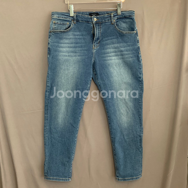 36인치 커스텀멜로우 스판 밴딩 워싱 데님 청바지--0