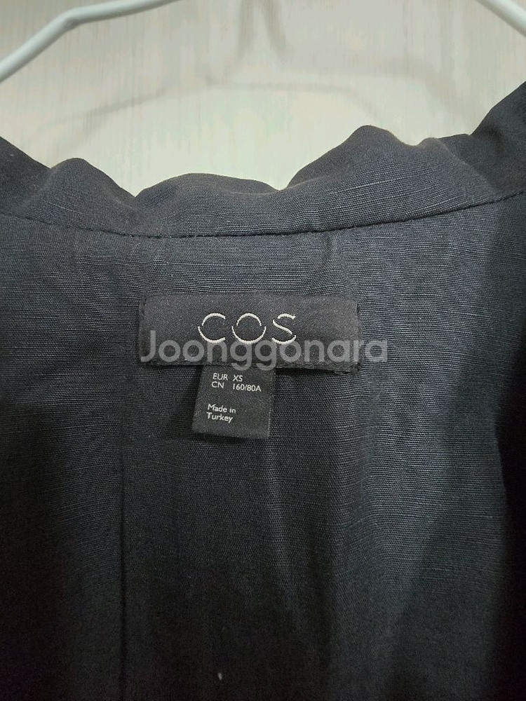 COS 블랙 린넨 자켓--2