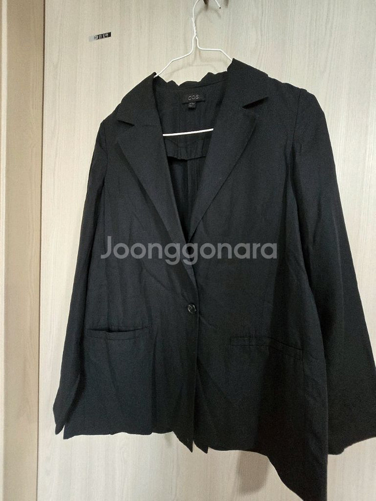COS 블랙 린넨 자켓--0