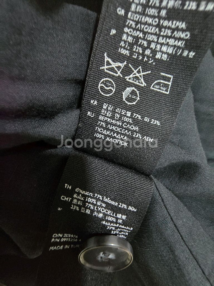 COS 블랙 린넨 자켓--4