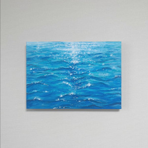 바다 윤슬 그림 액자 a4