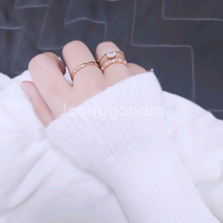 14k 로즈 골드 반지 14호~17호--0