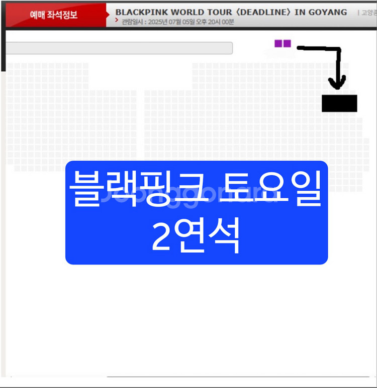 블랙핑크 콘서트 2연석 토요일 2장 첫콘 판매 7/5--0