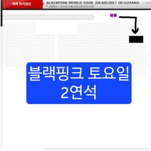 블랙핑크 콘서트 2연석 토요일 2장 첫콘 판매 7/5