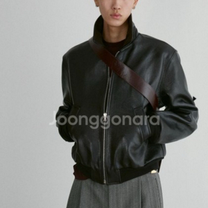 렉토 가죽 점퍼 RM24WLJP003BK