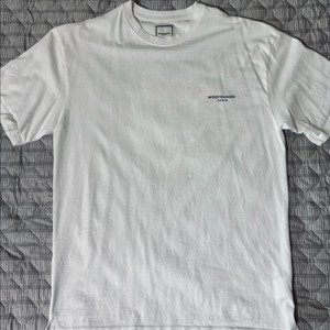 우영미 플라워 프린트 백로고 티셔츠 (WHITE)