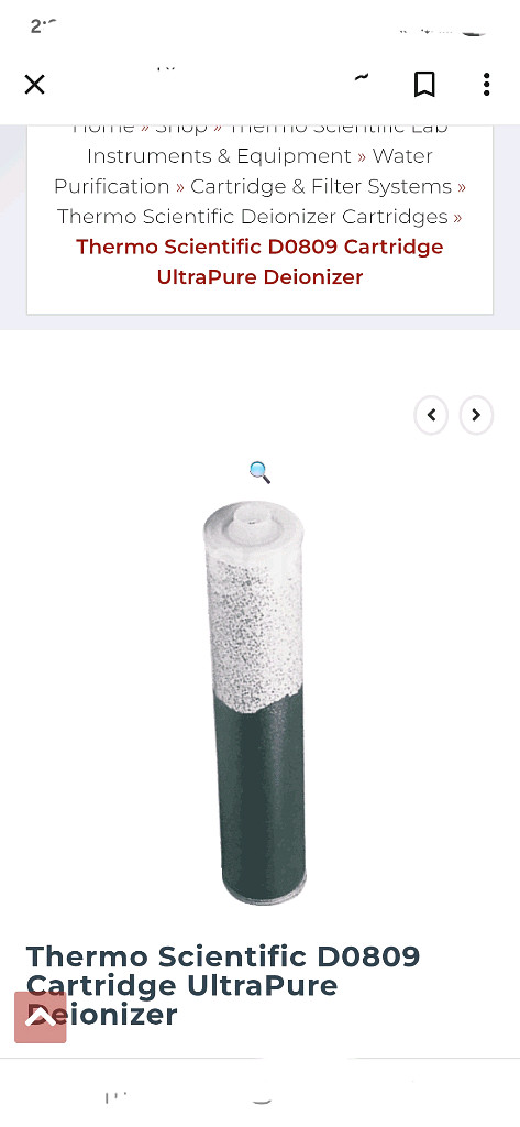 Thermo D0809 Deionized Cartrid--1