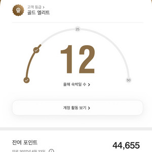 메리어트 포인트 44000점