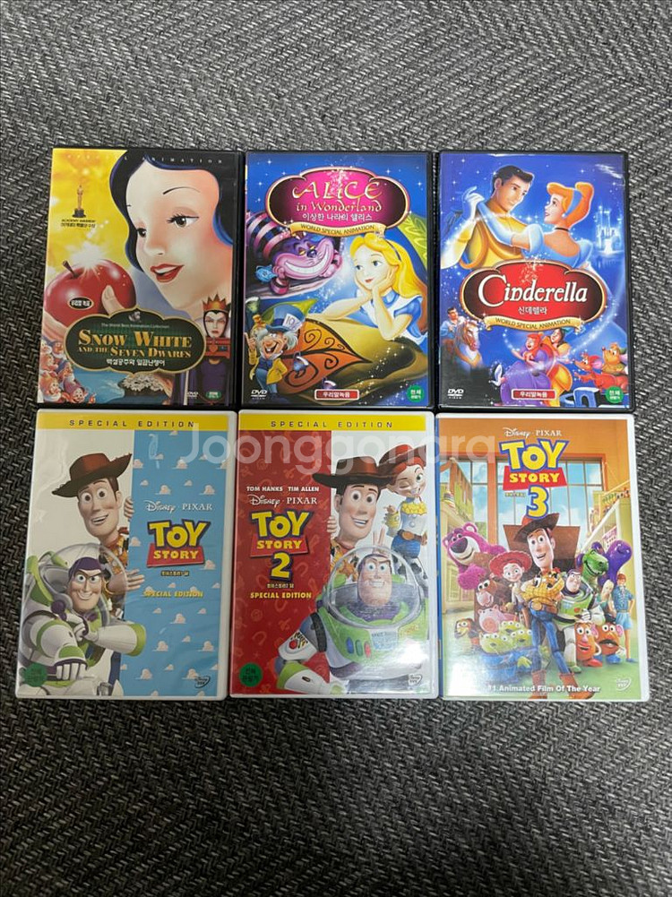 디즈니, 픽사 토이스토리 1,2,3 dvd 일괄 팝니다--0