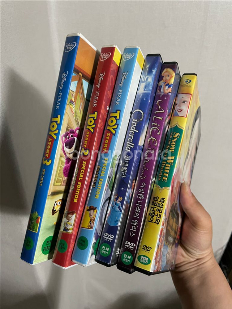디즈니, 픽사 토이스토리 1,2,3 dvd 일괄 팝니다--1